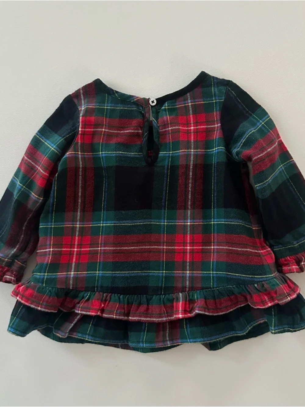 Vineyard Vines 3-6 Months Baby Girl Red Plaid Flannel Dress Holiday Christmas